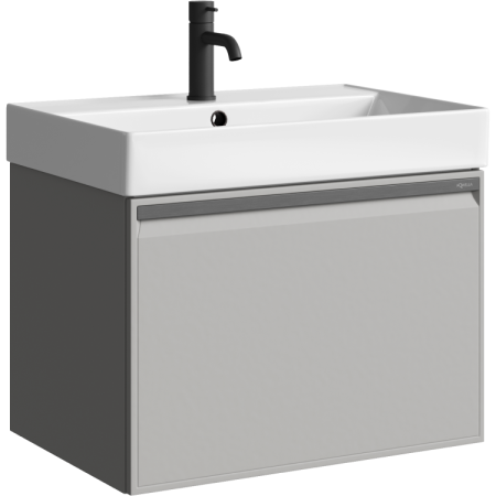 AQWELLA Pure подвесная тумба под умывальник 66 см, цвет светло-серый матовый